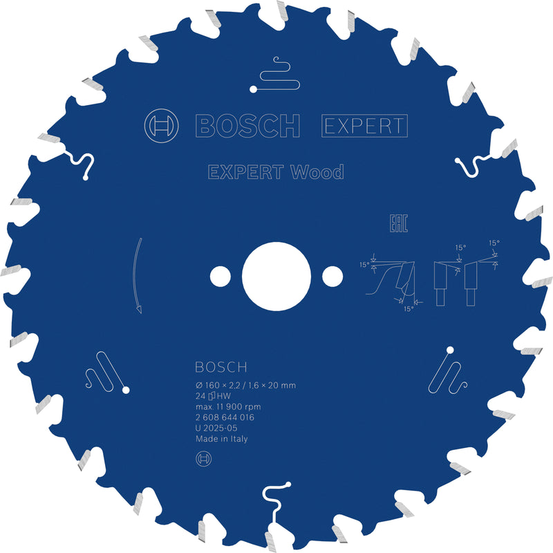 Hoja de sierra circular Bosch EX WO H 160x20-24