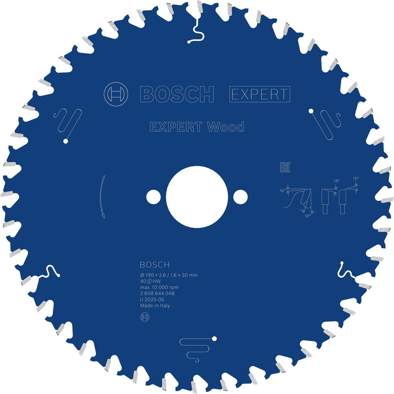 Lâmina de serra circular Bosch EX WO H 190x30-40