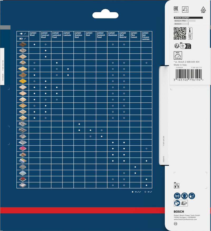 Hoja de sierra circular Bosch EX WO H 200x30-48