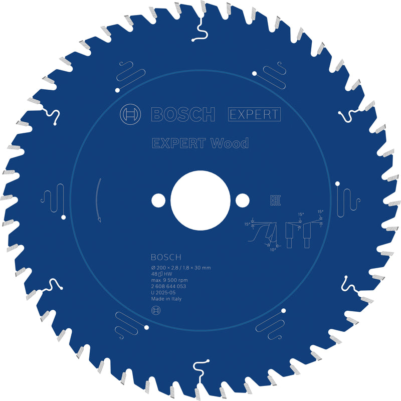 Hoja de sierra circular Bosch EX WO H 200x30-48