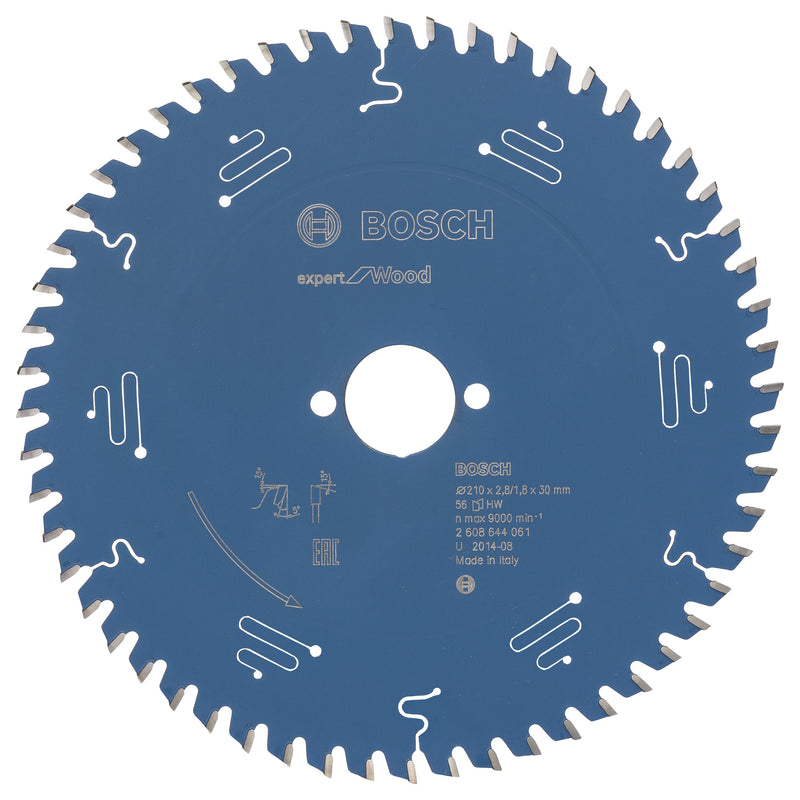Lâmina de serra circular para madeira Bosch EXPERT, 210 x 2,8/1,8 x 30 mm, T56