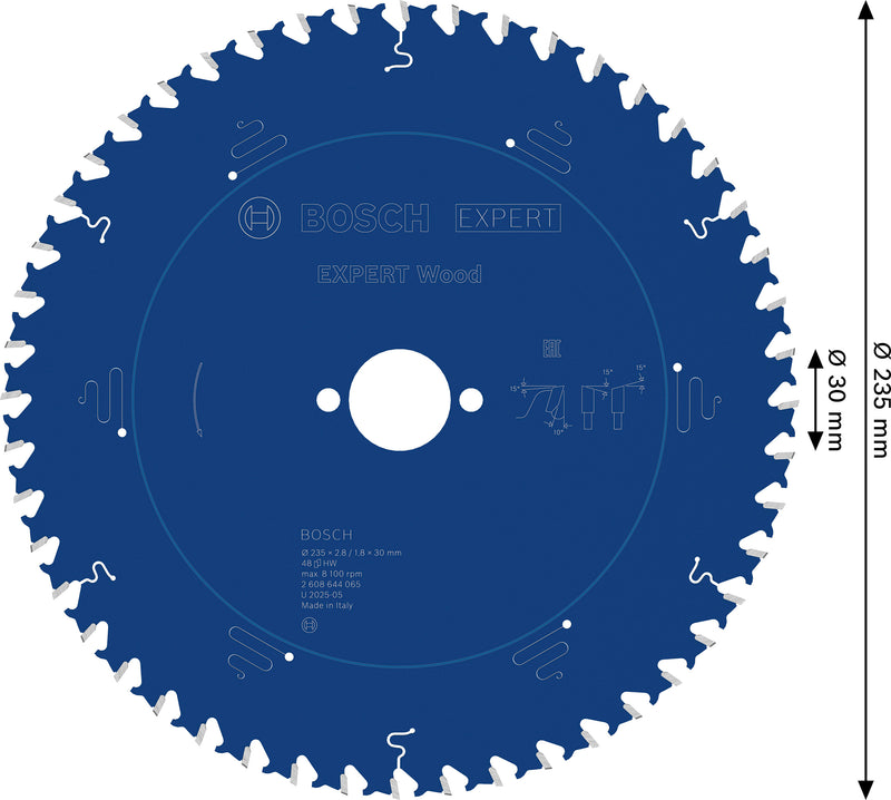 Lâmina de serra circular Bosch EX WO H 235x30-48