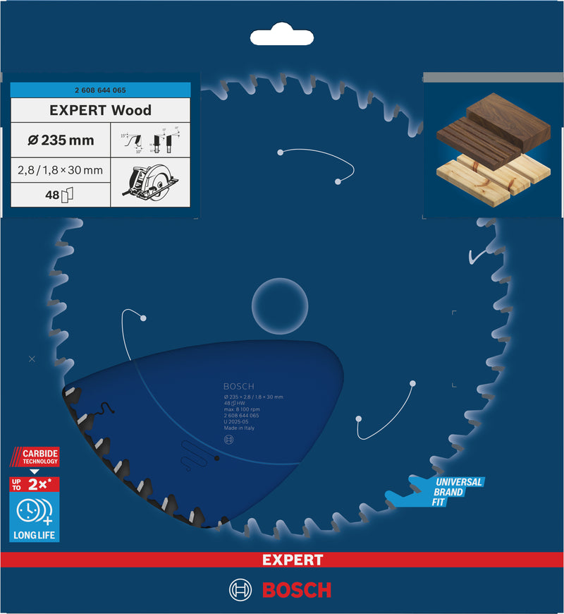 Lâmina de serra circular Bosch EX WO H 235x30-48