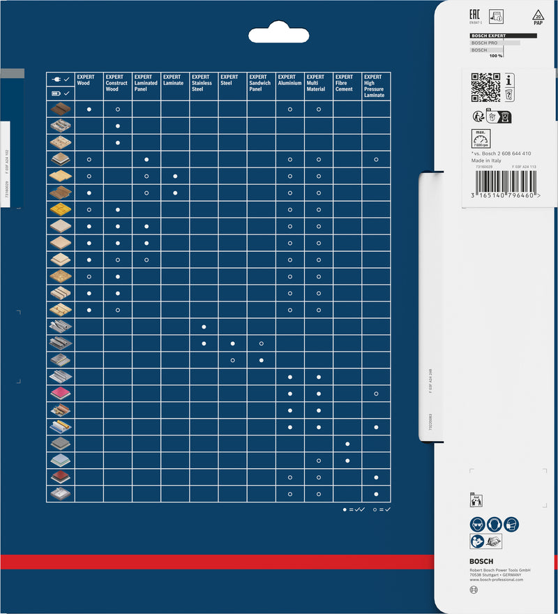 Lâmina de serra circular Bosch EX WO B 250x30-40