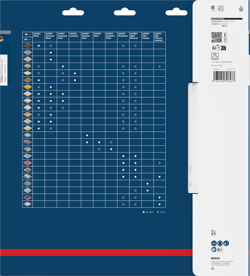 Lâmina de serra circular para madeira Bosch EXPERT, 315 x 2,4/1,8 x 30 mm, T72