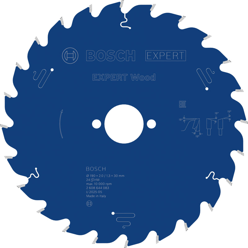 Lâmina de serra circular Bosch EX WO T 190x30-24