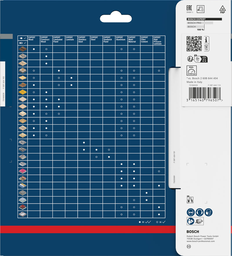 Bosch Circular Saw Blade EX WO T 190x30-40