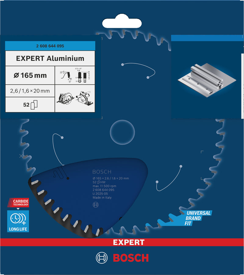 Lâmina de serra circular Bosch EX AL H 165x20-52