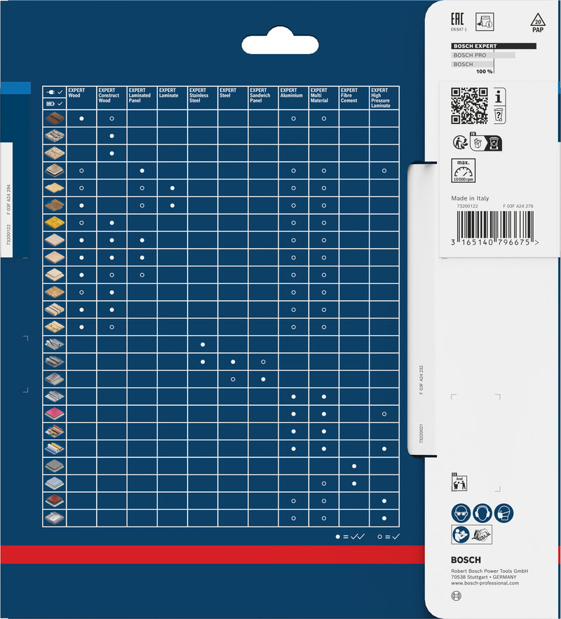 Lâmina de serra circular Bosch EX AL H 190x20-56