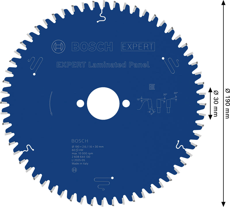 Lâmina de serra circular Bosch EX CB H 190x30-60