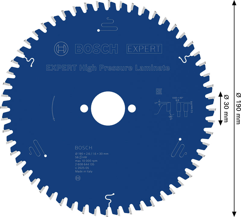 Lâmina de serra circular Bosch EX TR H 190x30-56