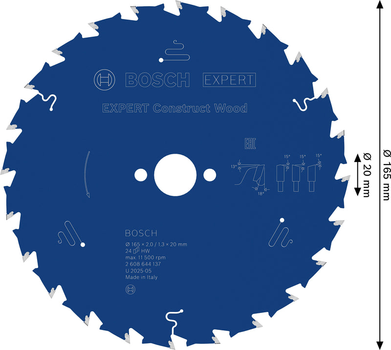 Bosch Circular Saw Blade EX CW H 165x20-24