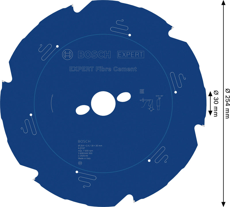 Hoja de sierra circular Bosch EX FC B 254x30-6