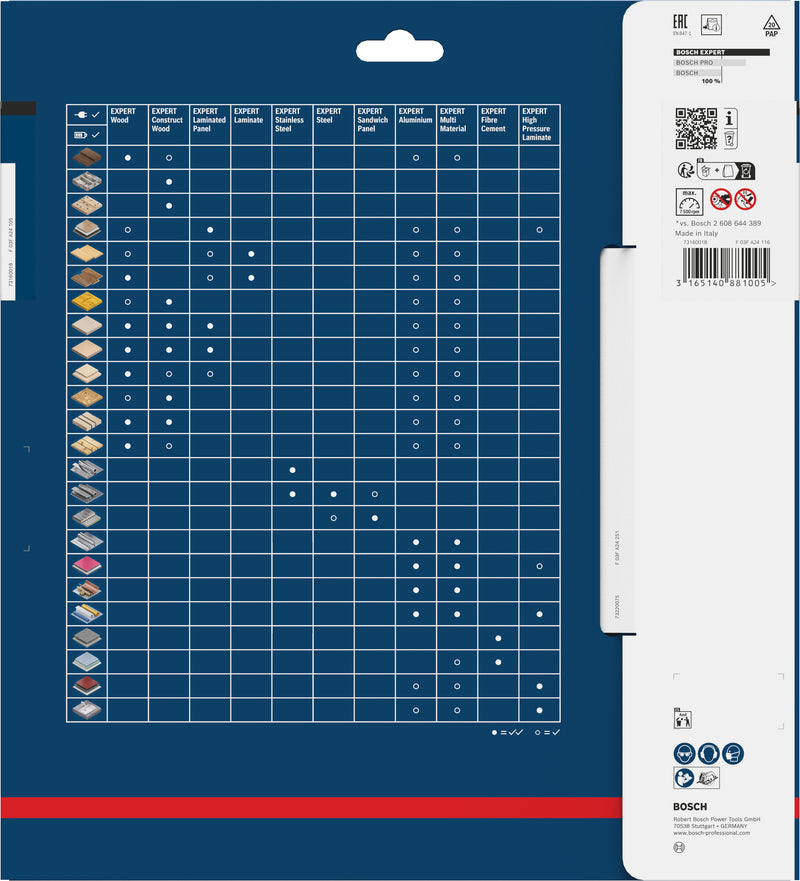 Hoja de sierra circular Bosch EX FC B 254x30-6