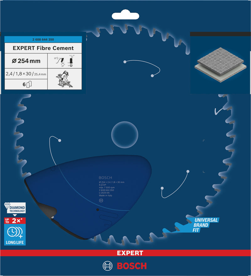 Hoja de sierra circular Bosch EX FC B 254x30-6