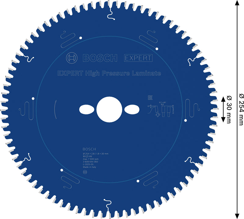 Bosch Circular Saw Blade EX TR B 254x30-80
