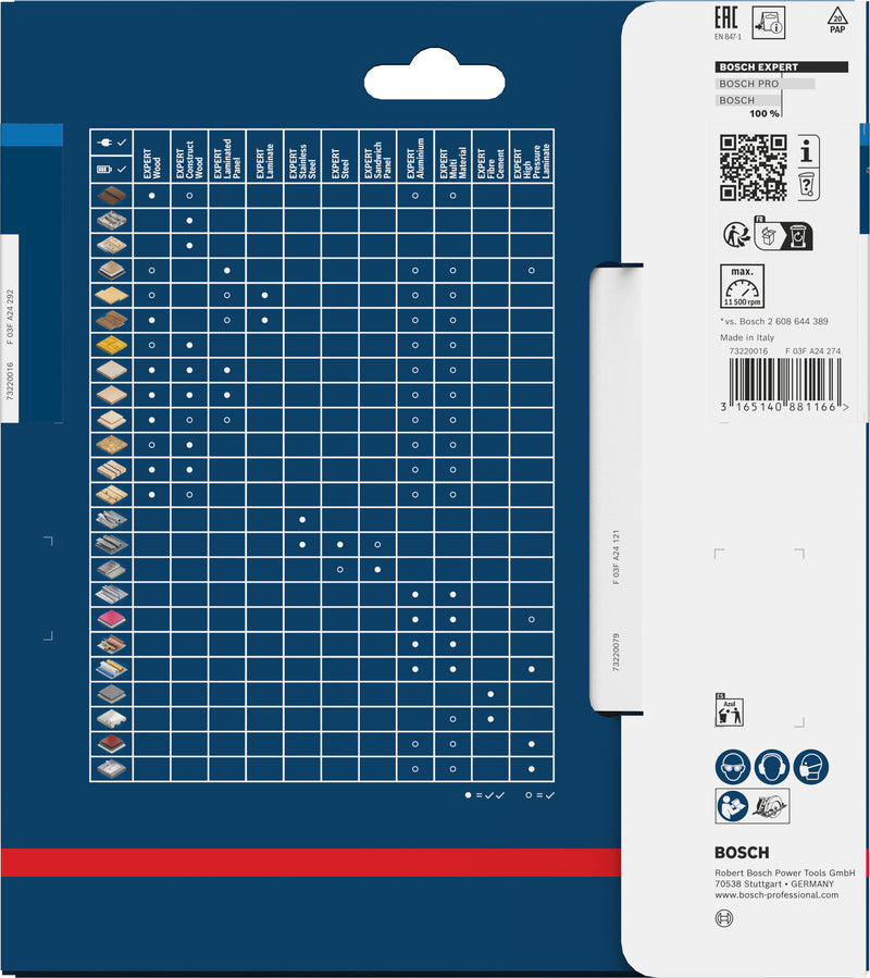 Hoja de sierra circular Bosch EX SH H 165x20-30