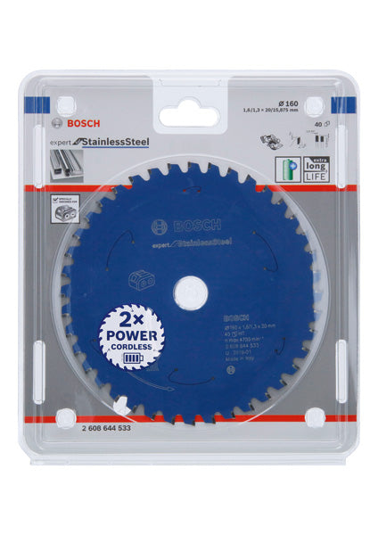 Bosch Circular Saw Blade EX SL H 160x20x40