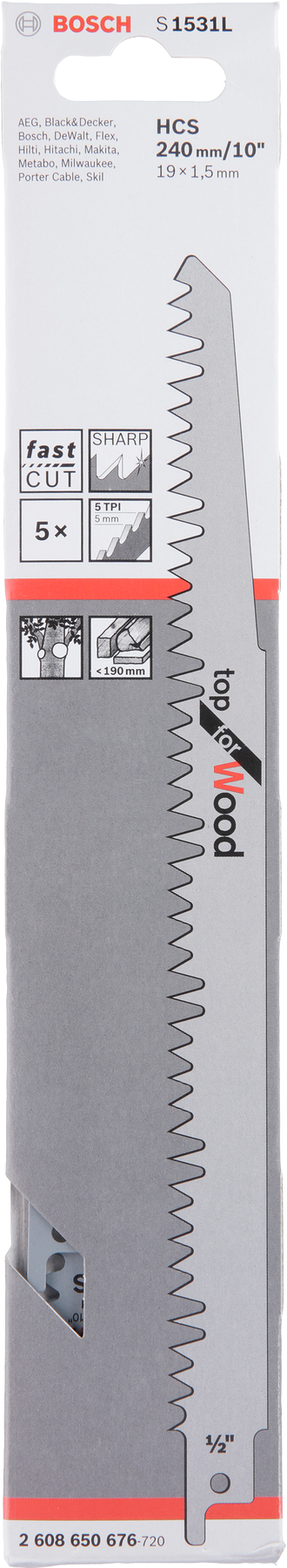 Bosch S1531L HCS Top for Wood 5Pack