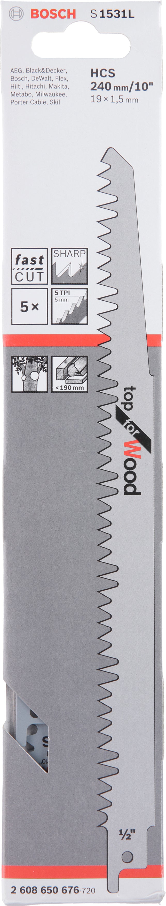 Bosch S1531L HCS Top for Wood 5Pack