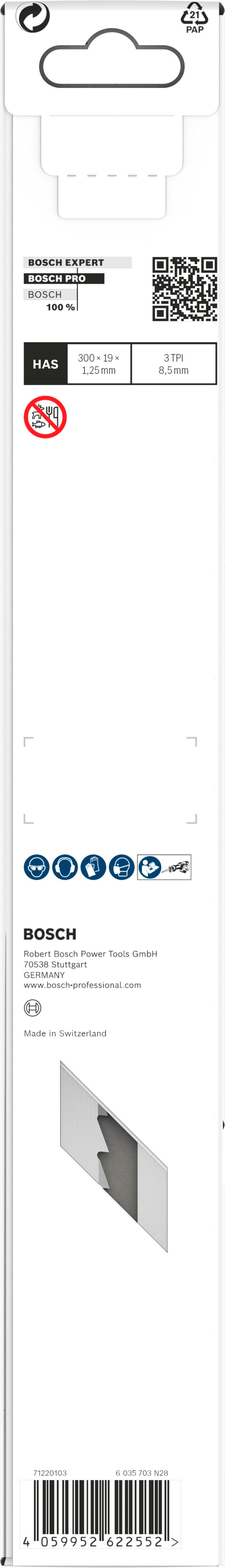 Bosch Reciprocating Saw Blade RBP- 2ER S 1211