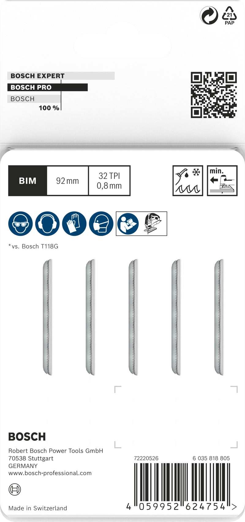 Bosch Saw Blade Set RBP - 5ER T 121 GFC