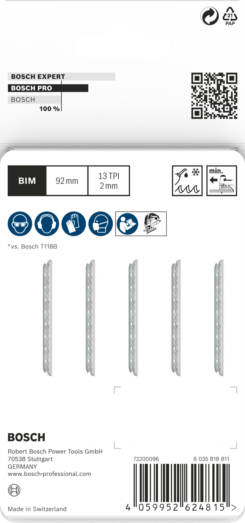 Bosch Saw Blade Set RBP - 5ER T 121 BFC