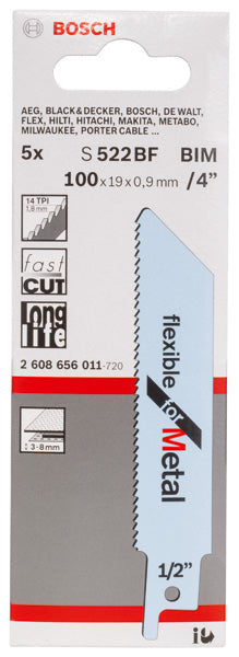 Bosch S522BF BIM Flexible for Metal 5Pack