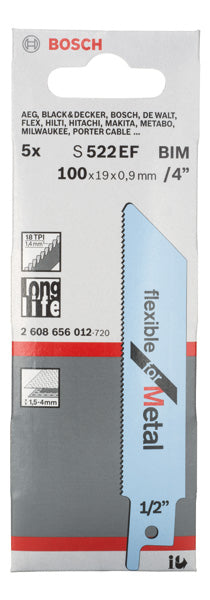 Bosch S522EF BIM Flexible for Metal 5Pack