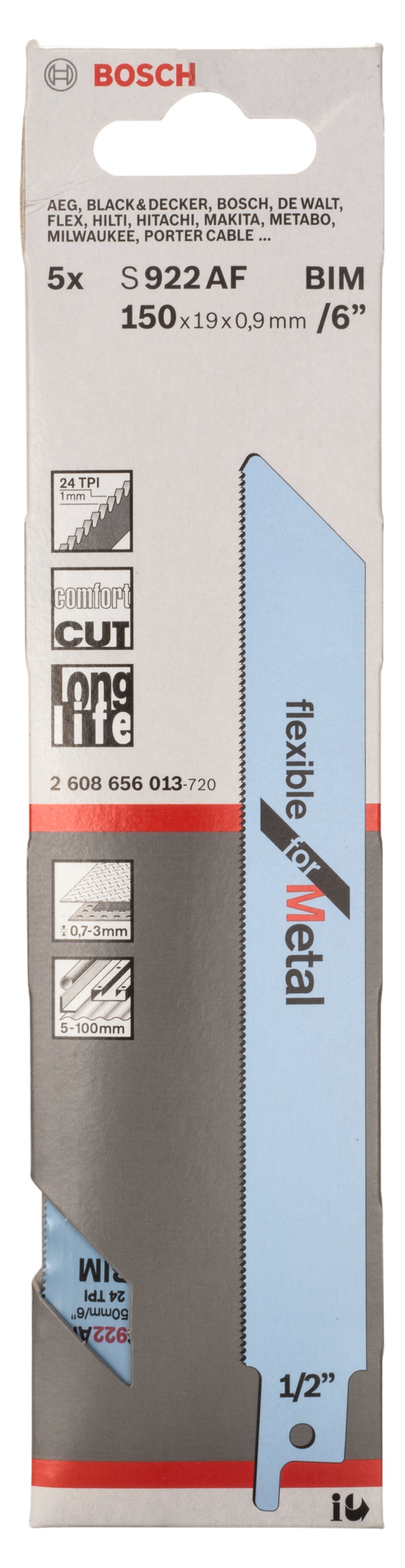 Bosch S922AF BIM Flexible for Metal 5Pack