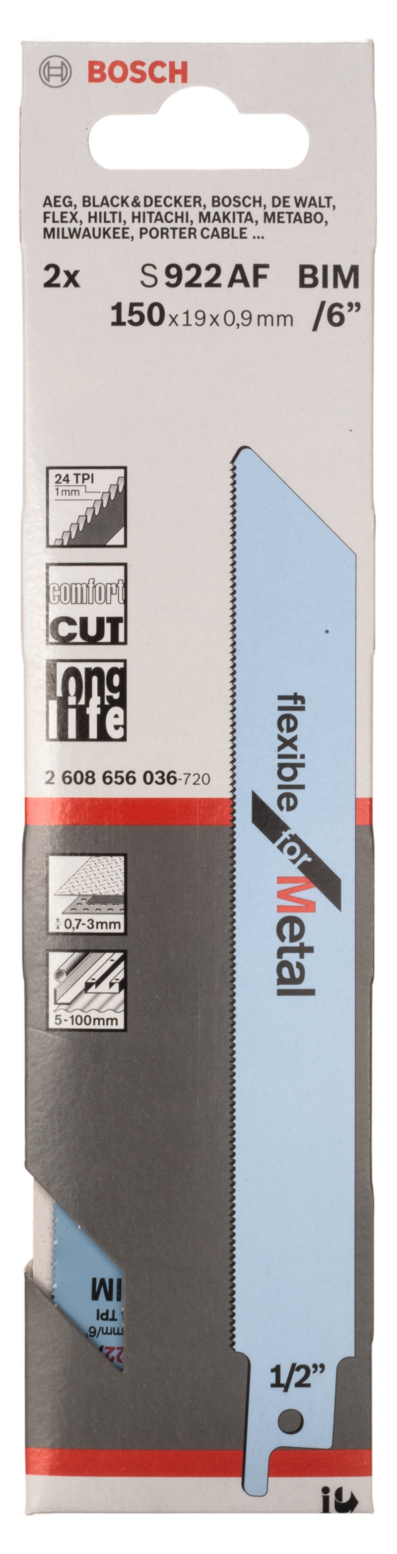 Bosch S922AF BIM Flexible for Metal 2Pack