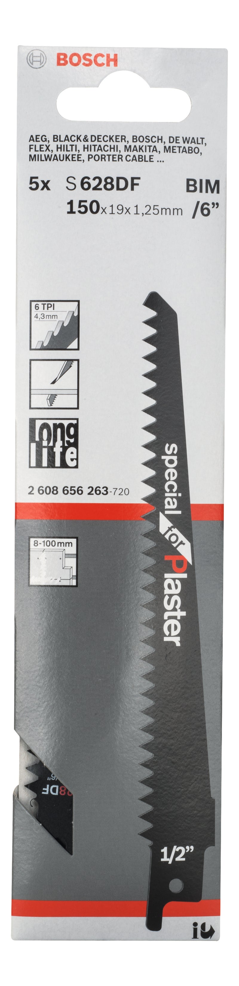 Bosch S628DF BIM Special for Plaster 5Pack