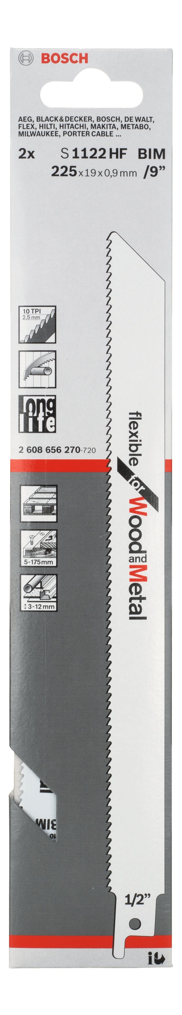 Bosch S1122HF BIM Flexible f. Wood+Metal 2Pack