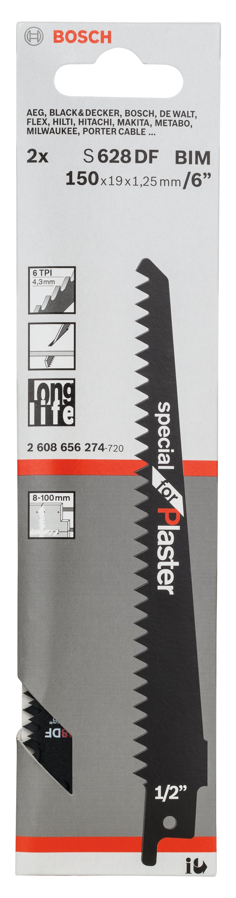 Bosch S628DF BIM Especial para Gesso - Embalagem de 2