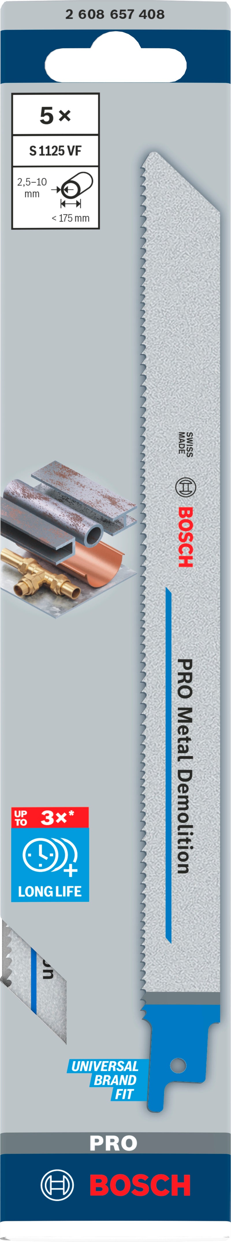 Bosch S1125VF BIM Heavy for Metal 5Pack
