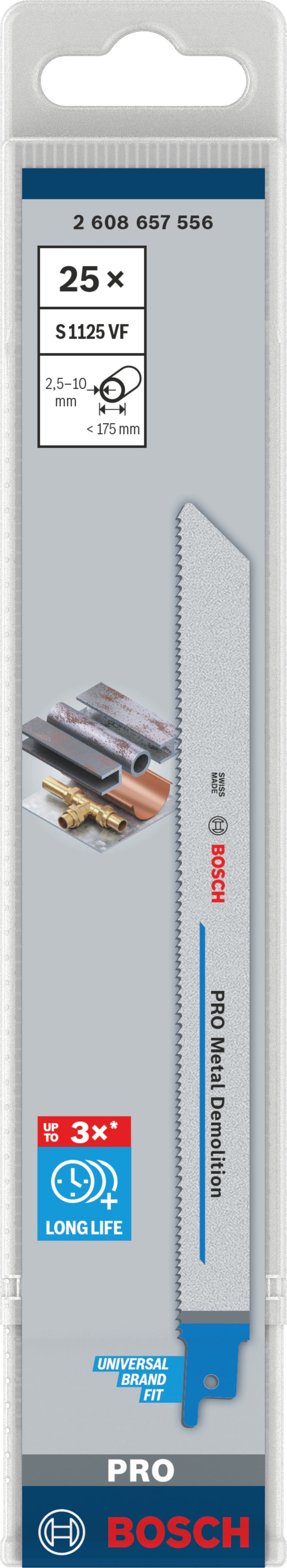 Bosch S1125VF BIM Heavy for Metal 25Pack