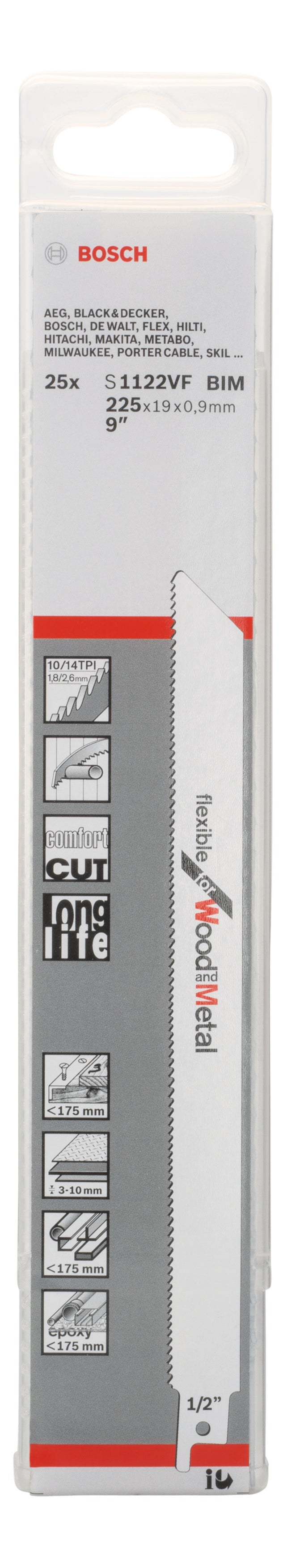 Bosch S1122VF BIM Flexible f. Wood+Metal 25Pck