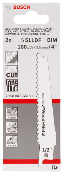 Bosch S511DF BIM Flexible f. Wood+Metal 2Pack