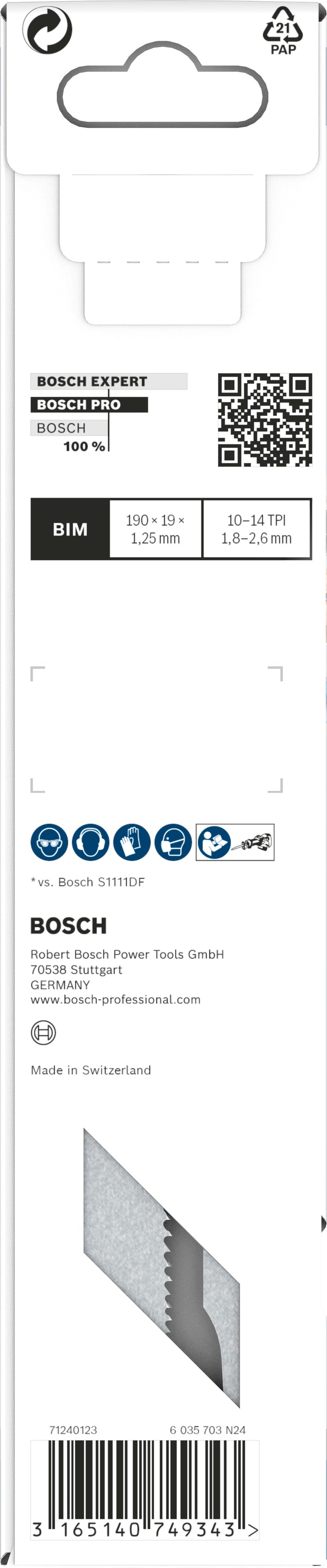 Bosch S725VFR BIM Especial para Reparação de Paletes 5 peças