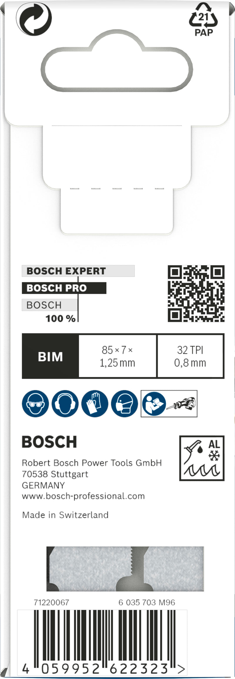 Bosch PRO Thin Metal S325GF Blade, 1.25x7x85 m