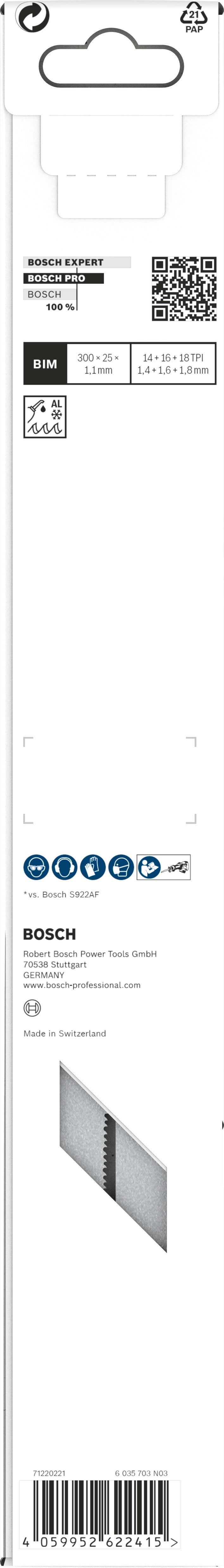 Bosch Reciprocating Saw Blade RBP- 5ER S 1237
