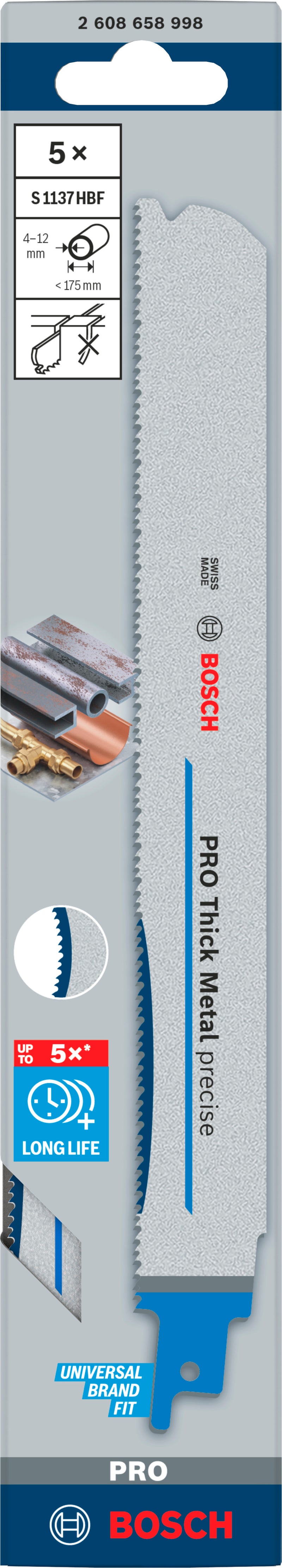 Bosch PROTHICKMETAL PRECISE S1137HBF BLADE 5PC