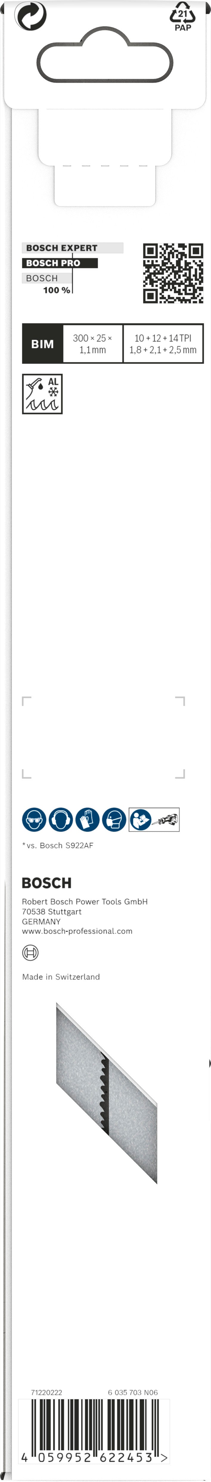 Bosch PRO Thick Metal precise S1237HBF Blade,