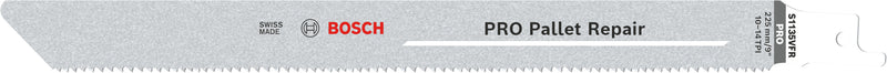 Hojas de sierra eléctrica Bosch Accessories, para madera con contenido metálico (hoja de reparación de palés PRO S1135VFR, 1,25 x 19 x 225 mm, 100 unidades)