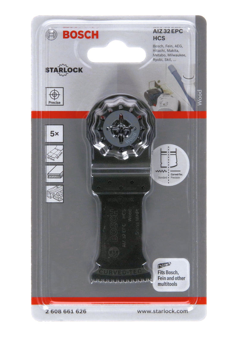 Bosch AIZ 32 EPC HCS Wood Curved-Tec 5Pack