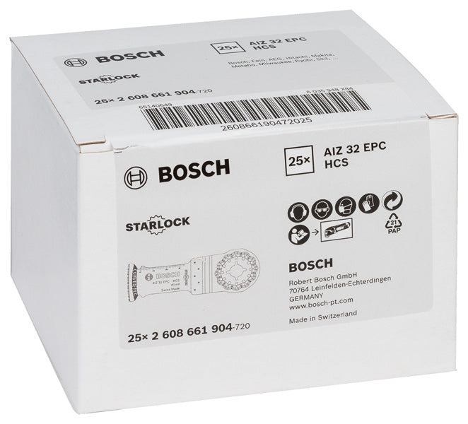 Bosch AIZ 32 EPC HCS Wood Curved-Tec 25Pack