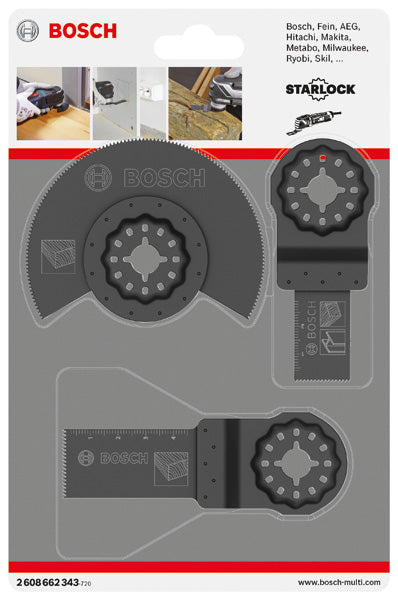 Juego Bosch OMT de 3 piezas básico para madera