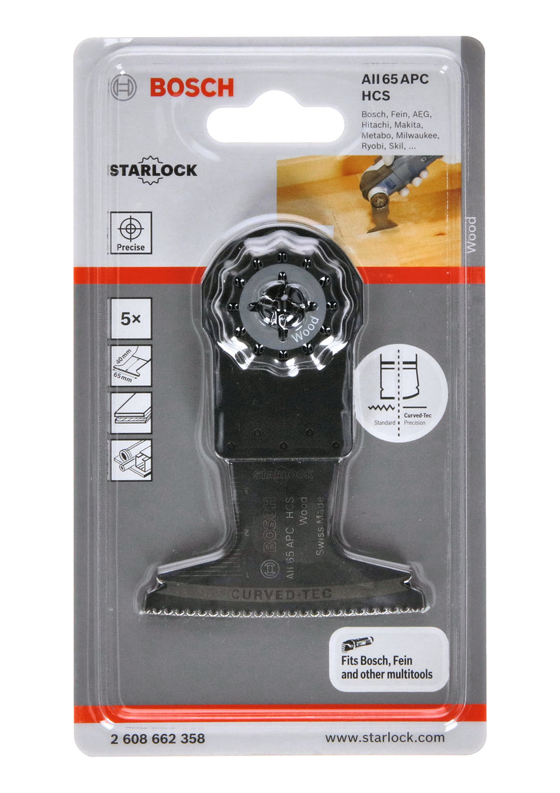 Bosch AII 65 APC HCS Wood Curved-Tec 5Pack