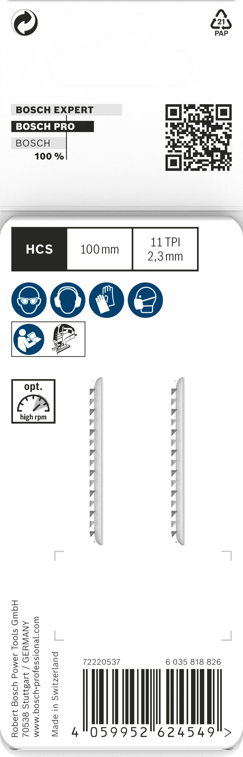 Bosch Saw Blade Set RBP - 2ER T 102 H