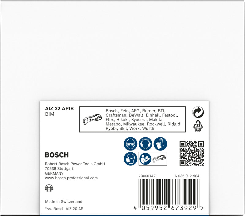 Hojas de sierra de sable Bosch Accessories, multiherramienta (hoja de corte por inmersión PRO AIZ 32 APIB, 32 x 50 mm, 50 unidades)